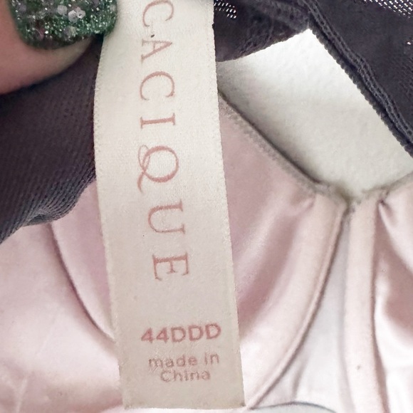 Cacique Gray Lace Underwire Full Coverage Bra - Picture 6 of 8